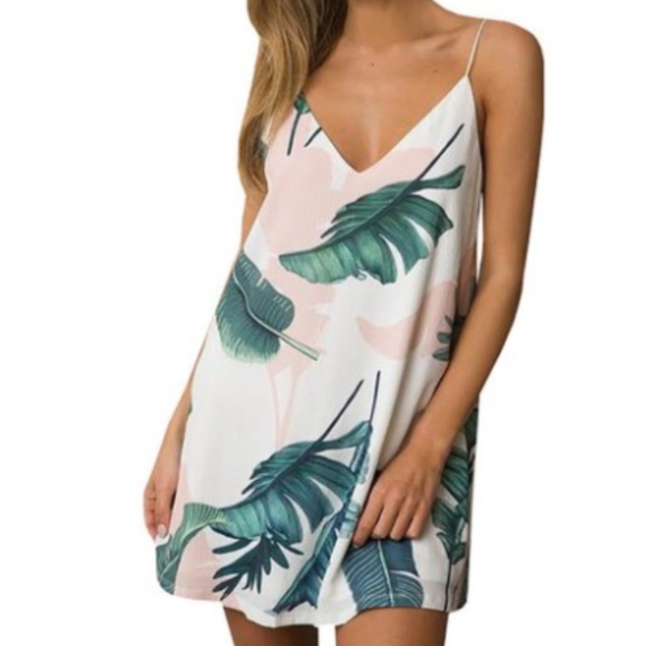 Summer Print V-neck Dress - Picture 1 of 2